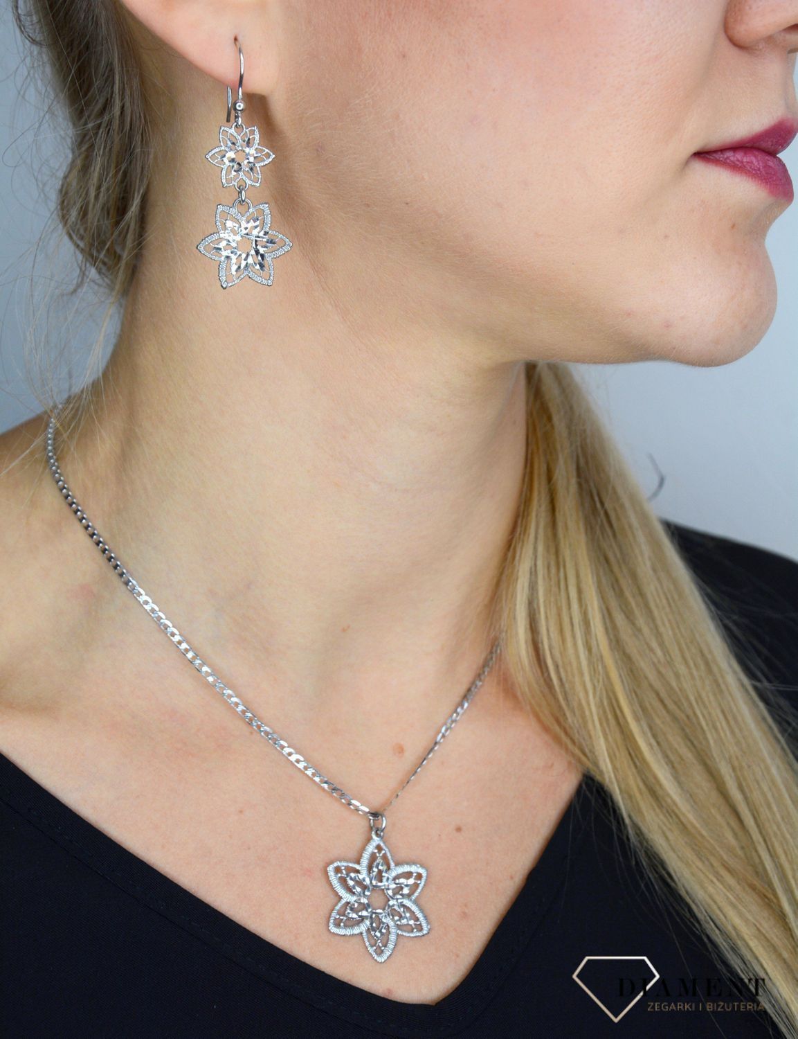 Złoty łańcuszek 585 pancerka pave białe złoto DIA-LAN-1127PAVE-585B 2,5mm.jpg